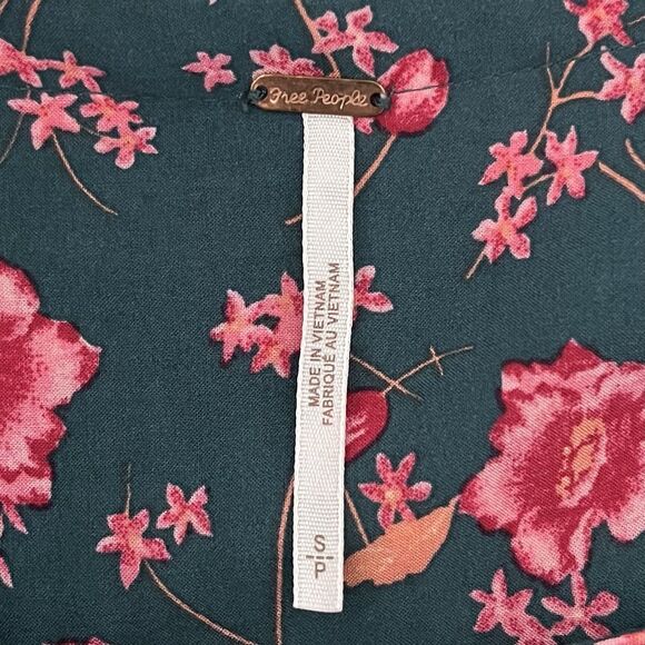 Free People Flower Fields Dress Size S  Ditsy Cottage Peasant Festival Oversized - Picture 8 of 14
